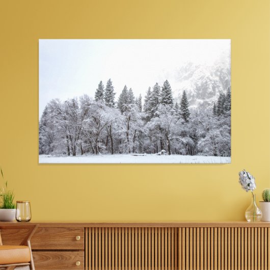Snowy Winter Canvas Afdruk (Insitu (Woonkamer))