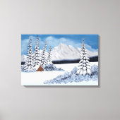 Snowy Winter Canvas Afdruk (Voorkant)