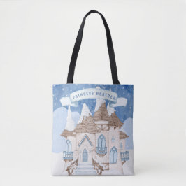 Snowy Winter Castle Tote Bag