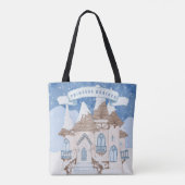 Snowy Winter Castle Tote Bag (Achterkant)