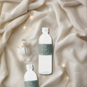 Snowy Winter Coquette Groen het is koud Waterfles Etiket