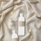 Snowy Winter Coquette Taupe it's Cold Waterfles Etiket