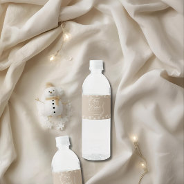 Snowy Winter Coquette Taupe it's Cold Waterfles Etiket