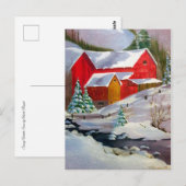 Snowy Winter Day Briefkaart (Voorkant / Achterkant)