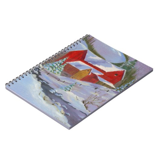 Snowy Winter Day Notitieboek (Linkerzijde)