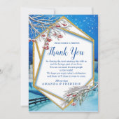 Snowy Winter Fantasy Bedankt Card Kaart (Voorkant)