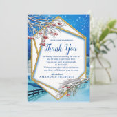 Snowy Winter Fantasy Bedankt Card Kaart (Staand voorkant)