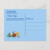 Snowy Winter Fantasy Dank u briefkaart (Achterkant)