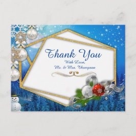 Snowy Winter Fantasy Dank u briefkaart