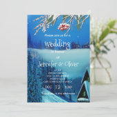 Snowy Winter Fantasy Kaart (Staand voorkant)