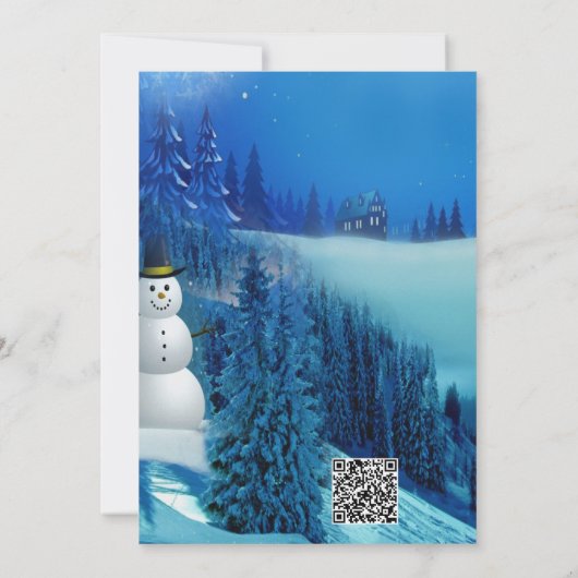 Snowy Winter Fantasy Kaart (Achterkant)