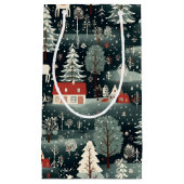 Snowy Winter Farmhouse  Klein Cadeauzakje (Voorkant)