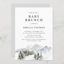 Snowy Winter Forest Baby shower