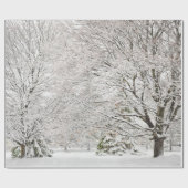 Snowy Winter Forest Cadeaupapier (Vlak)