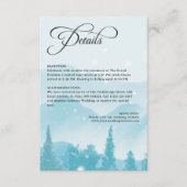 Snowy Winter Forest Wedding Details Informatiekaartje (Voorkant)