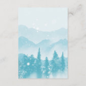 Snowy Winter Forest Wedding Details Informatiekaartje (Achterkant)