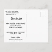 Snowy Winter Forest Wedding Save the Date Aankondigingskaart (Achterkant)