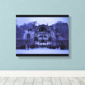 Snowy Winter Gate Canvas Afdruk (Insitu (Houten vloer))