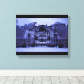 Snowy Winter Gate Canvas Afdruk (Insitu (Houten vloer))