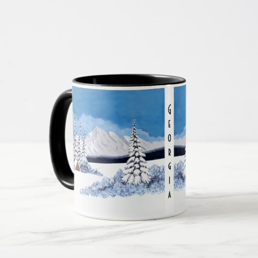 Snowy Winter Heldere Mok (Voorkant links)