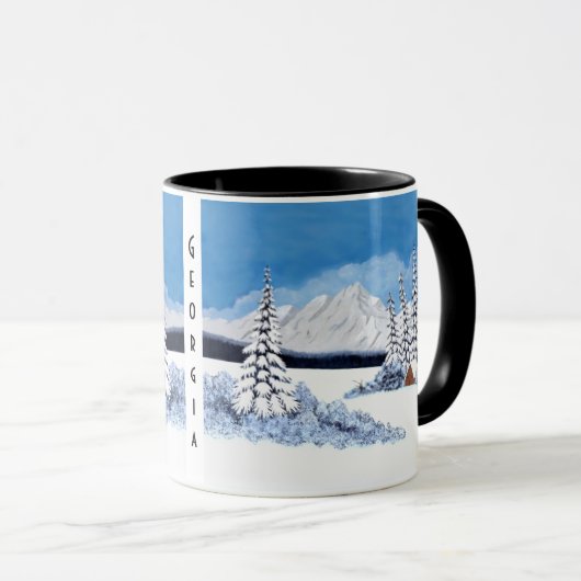 Snowy Winter Heldere Mok (Voorkant rechts)