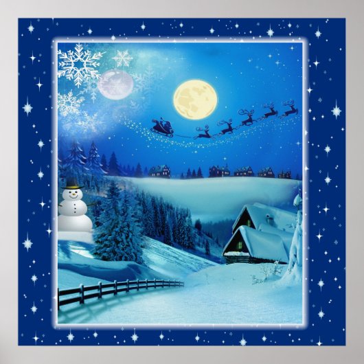 Snowy Winter Holiday Fantasy Poster (Voorkant)