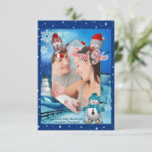 Snowy Winter Holiday Hartelijk dank Bedankkaart (Staand voorkant)