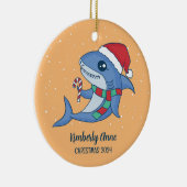 Snowy Winter Holiday Keramisch Ornament (Rechts)