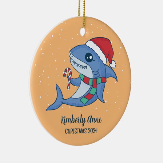 Snowy Winter Holiday Keramisch Ornament (Rechts)