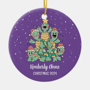 Snowy Winter Holiday Keramisch Ornament