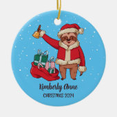 Snowy Winter Holiday Keramisch Ornament (Voorkant)