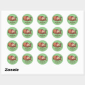 Snowy Winter Holiday Ronde Sticker (Vel)