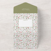 Snowy Winter House w/ Deer | Kaart met Kerstmis (Buitenkant)