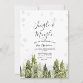 Snowy Winter Jingle & Mingle Winter uitnodiging (Voorkant)