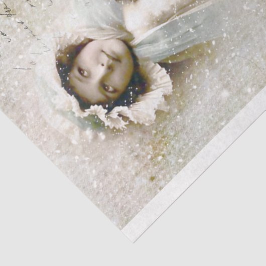 Snowy Winter Kerstmuziek Collage Tissuepapier (Detail)