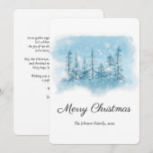 Snowy Winter Kerstronde Feestdagenkaart (Voorkant / Achterkant)