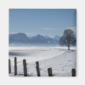Snowy Winter Landscape Foto Magneet (Voorkant)