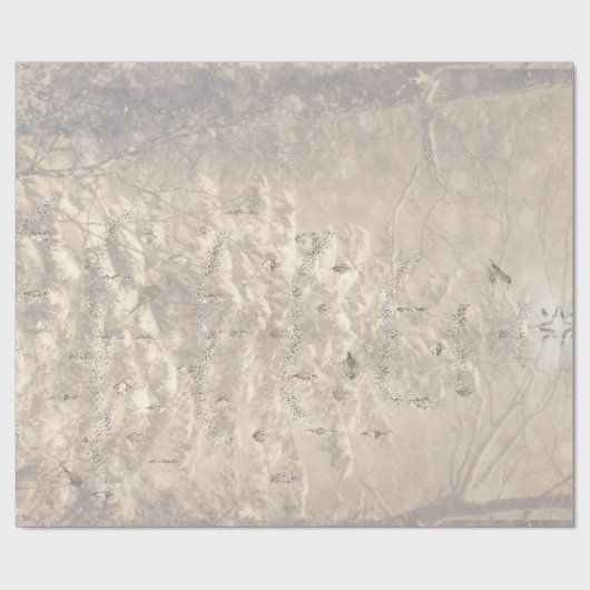 Snowy Winter Landscape Holiday Wrap Cadeaupapier (Vlak)