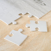 Snowy Winter Landscape Optionele Waterverf tekst Legpuzzel (Zijkant)