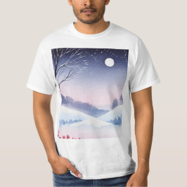 Snowy winter landscape t-shirt