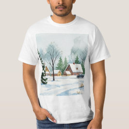 Snowy winter landscape t-shirt