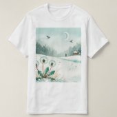 Snowy winter landscape t-shirt (Design voorkant)