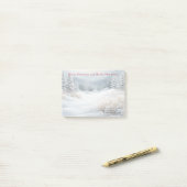 Snowy Winter Landscape Vakantie Briefkaart Post-it® Notes (Op bureau)