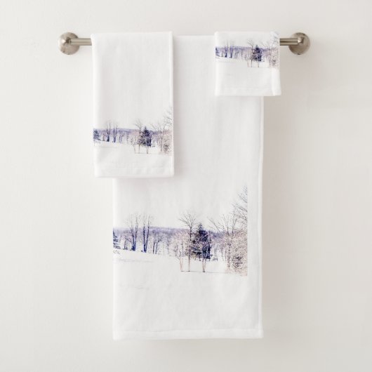 Snowy Winter Landschap Bad Handdoek (Insitu)