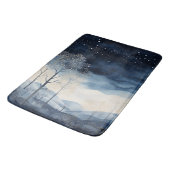 Snowy Winter Landschap Bath Mat (Gekanteld)