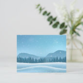 Snowy Winter Landschap Briefkaart (Staand voorkant)
