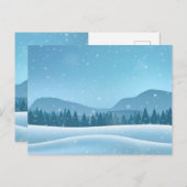 Snowy Winter Landschap Briefkaart (Voorkant / Achterkant)