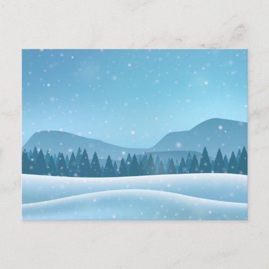 Snowy Winter Landschap Briefkaart (Voorkant)