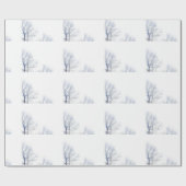 Snowy Winter Landschap Cadeaupapier (Vlak)