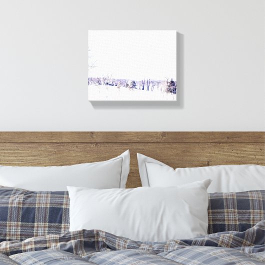 Snowy Winter Landschap Canvas Afdruk (Insitu (Slaapkamer))